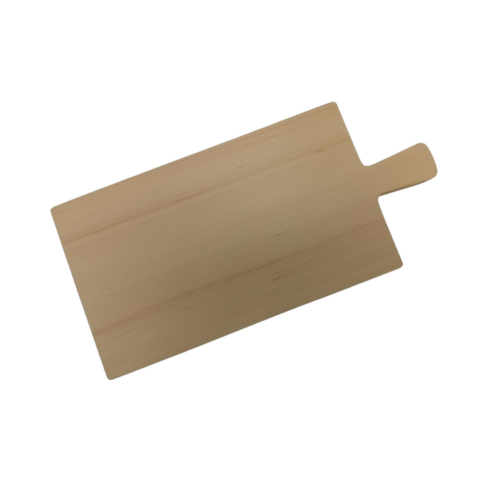 Schneide- und Servierbrett aus Buche mit Griff, 46x22x2,5 cm