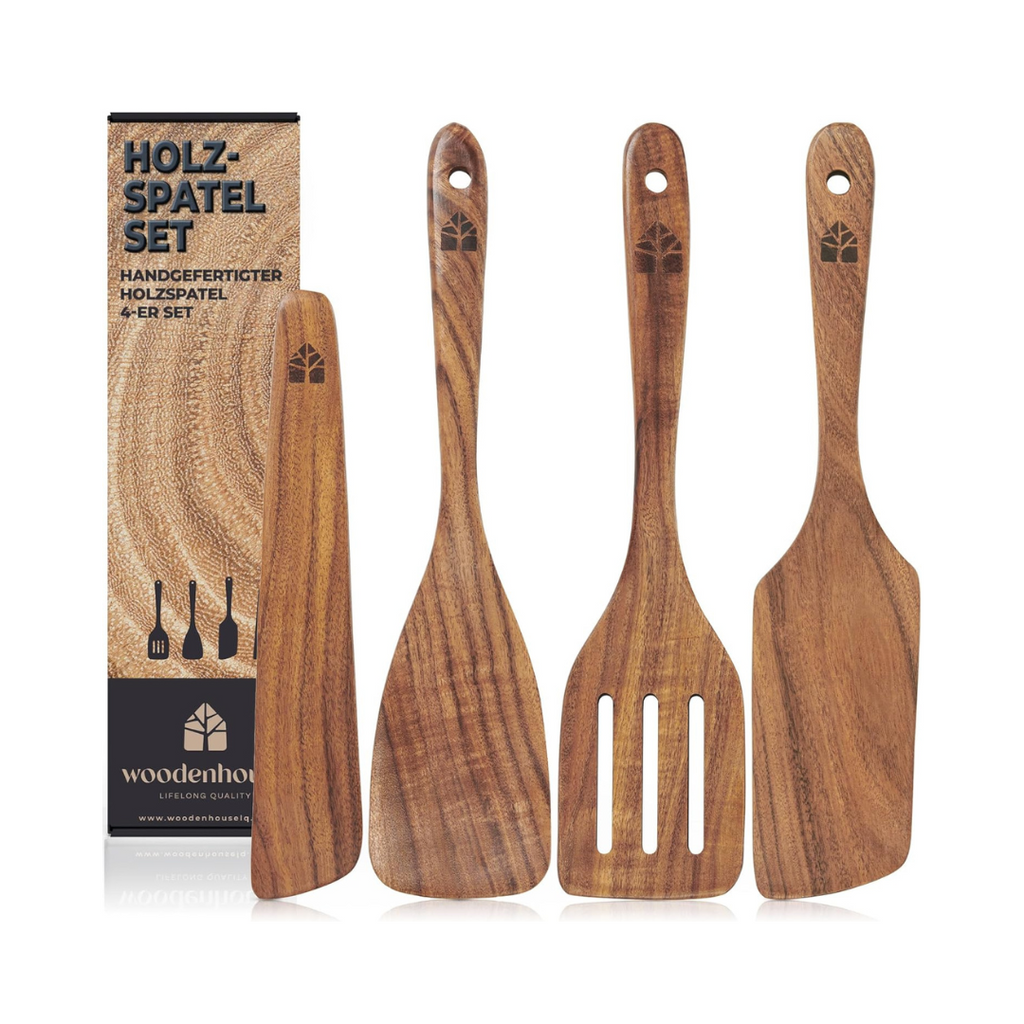 Holz Pfannenwender-Set & Kochlöffel-Set