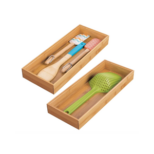 mDesign 2er-Set Schubladeneinsatz für die Küche – modularer Besteckkasten für Silberbesteck und mehr