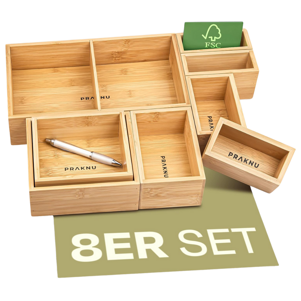 Schubladen Organizer aus Bambus