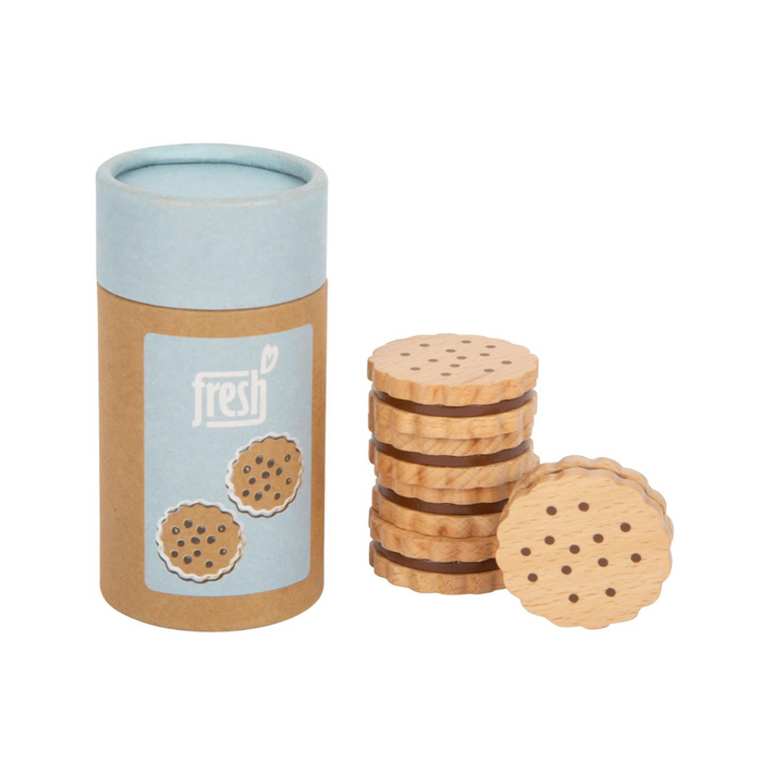 small foot Sandwich-Kekse "fresh" aus Holz, Zubehör für Kaufladen und Kinderküche, Rollenspielzeug ab 3 Jahren, 12352