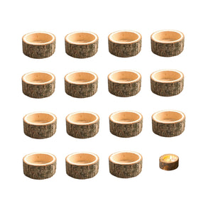 SUPRBIRD - 15 Stück Teelichthalter Holz