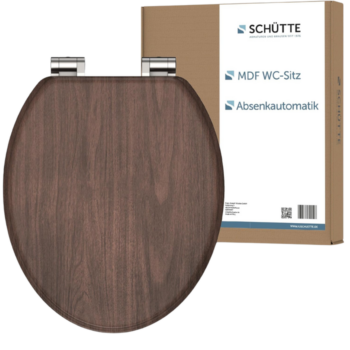 SCHÜTTE WC-Sitz DARKWOOD mit Absenkautomatik aus Holz