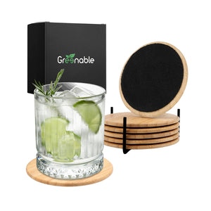 Greenable® - Untersetzer aus Bambus & Filz