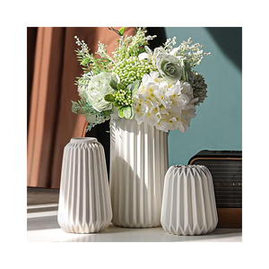 Vasen Deko -Weiße Keramik Vase Satz von 3 für Moderne Home Decor