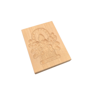 Die Holzwarenfabrik- Springerlesmodel, Birnbaum 7x9 cm/1 Bild Motiv Blumenkorb 