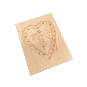 Die Holzwarenfabrik- Springerlesmodel, Birnbaum 7x9 cm Motiv Amor im Herz