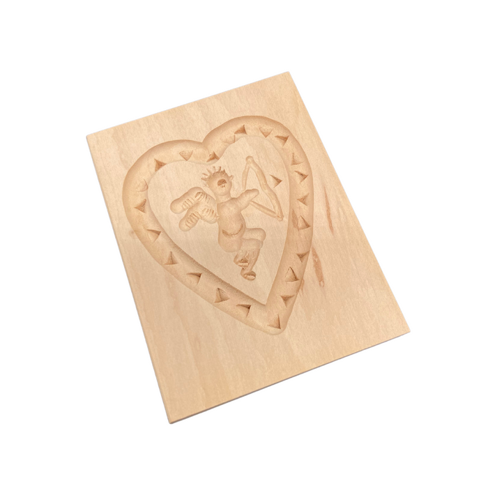 Springerlesmodel, Birnbaum  Amor im Herz 7x9 cm