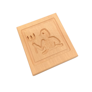 Die Holzwarenfabrik- Springerlesmodel, Birnbaum 7x7 cm/1 Bild Motiv Sternzeichen Wassermann