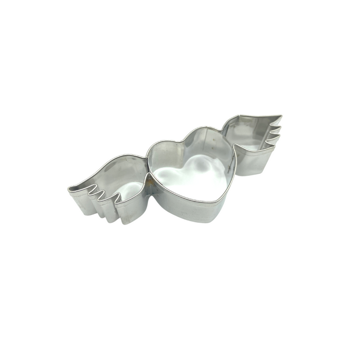 Städter Präge-Ausstecher geflügeltes Herz Edelstahl 6 cm