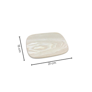 Frühstücksbrett aus Esche - Tonnenform- 21x15x1,4 cm