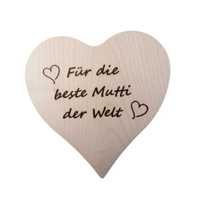 Herzbrettchen "Zum Muttertag" (24 cm)