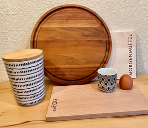 Schinkenteller aus geöltem Walnussholz Ø 28 cm * 2 cm