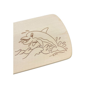 Die Holzwarenfabrik Brettchen mit Motiv Delfin Detailansicht Motiv
