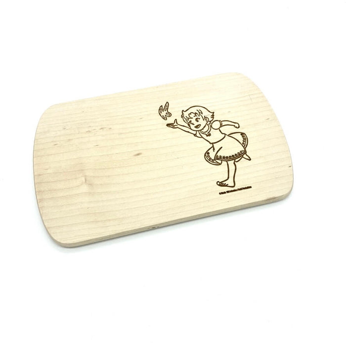 Frühstücksbrett mit Motiv Mädchen mit Schmetterling 24x15x1 cm
