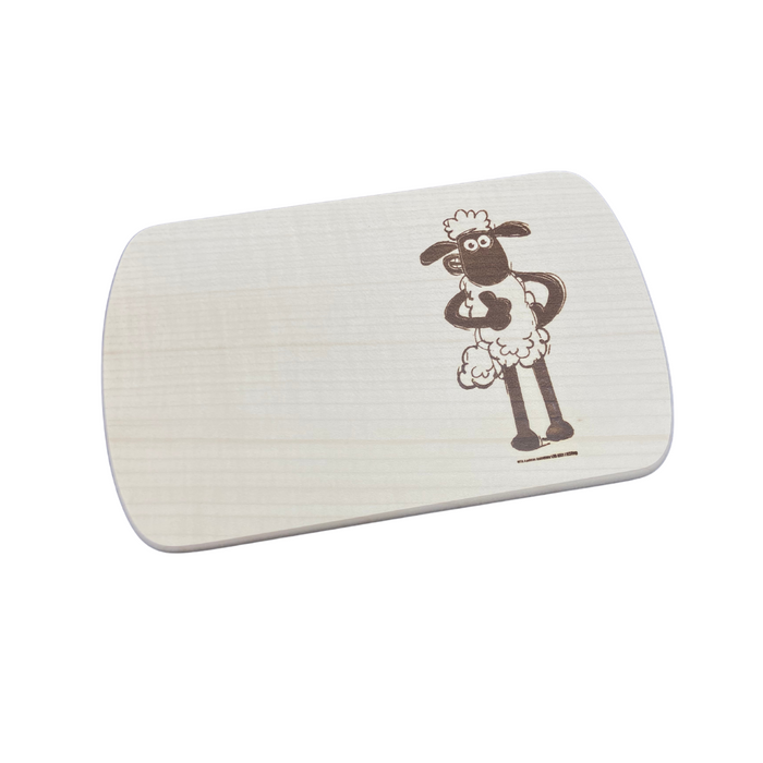 Frühstücksbrett mit Motiv Shaun das Schaf Daumen hoch 24 x 15 cm
