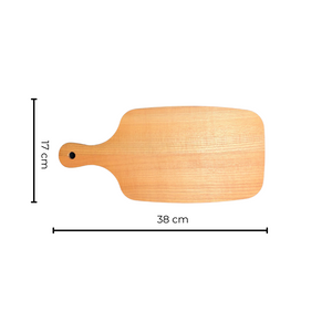 Die Holzwarenfabrik Fleischbrett aus Kirsche mit Griff, Abmessungen 38 cm mal 17 cm 