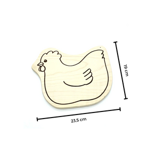 Die Holzwarenfabrik Formbrett "Huhn" Maße