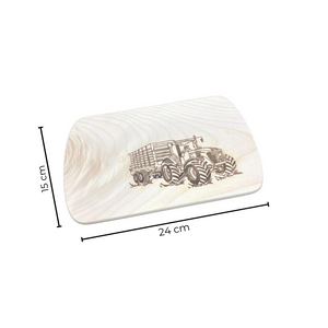 Brettchen mit Motiv  Heuwagen 24 x 15 cm - Abmessungen