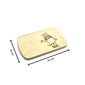 Die Holzwarenfabrik Frühstücksbrett mit Motiv WDR Maus Maße