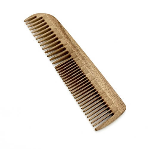 Die Holzwarenfabrik Herrenkamm aus Holz,  Grob- und Feinzahlung, 17 cm lang 
