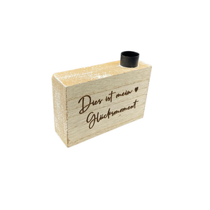 Die Holzwarenfabrik Kerzenleuchter Glücksmoment,14x12cm Seitlich
