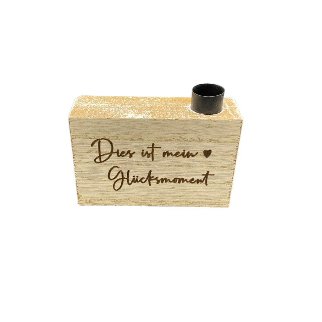Die Holzwarenfabrik Kerzenleuchter Glücksmoment,14x12cm