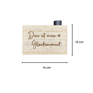 Die Holzwarenfabrik Kerzenleuchter Glücksmoment,14x12cm Maße