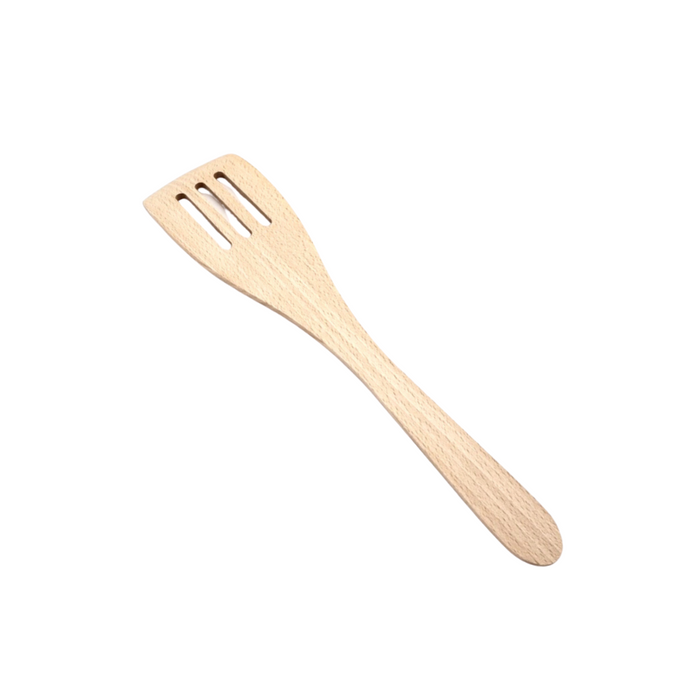 Pfannenwender aus Buche mit Schlitzen 30 cm