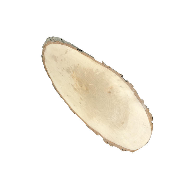 Rindenscheibe aus Erle oval, ca. 35-40 cm lang