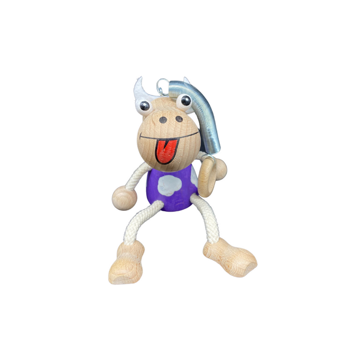 Schwingfigur "Kuh" lila