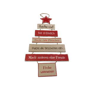 Die Holzwarenfabrik Weihnachtliche Dekoanhänger rot