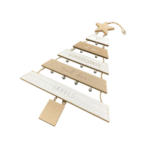 Die Holzwarenfabrik Weihnachtliche Dekoanhänger weiß Details