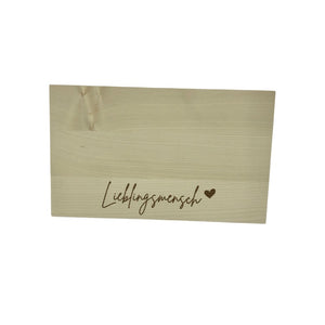 Die Holzwarenfabrik Brettchen "Lieblingsmensch"  29 x 17 cm
