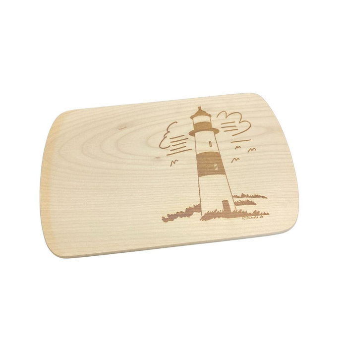 Frühstücksbrett Ahorn mit Motiv  Leuchtturm 24x15 cm