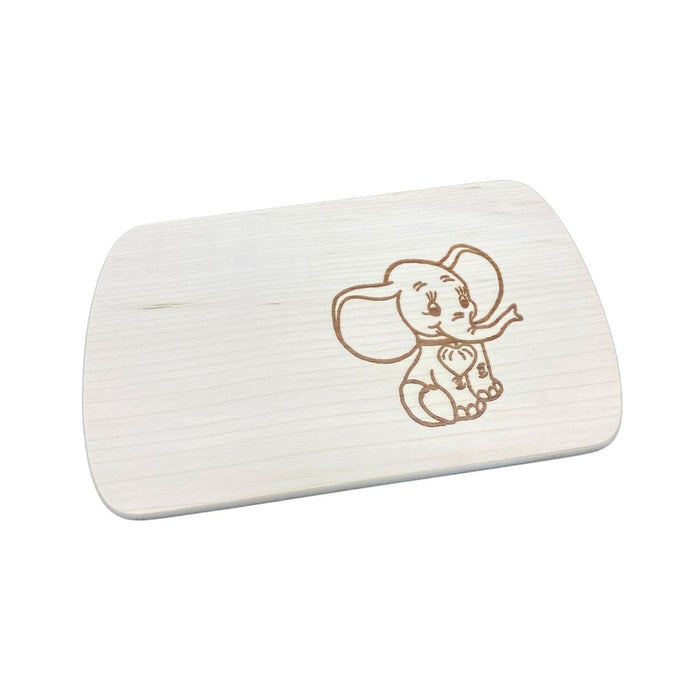 Frühstücksbrett Ahorn mit Motiv  Elefant mit Herz 24x15 cm