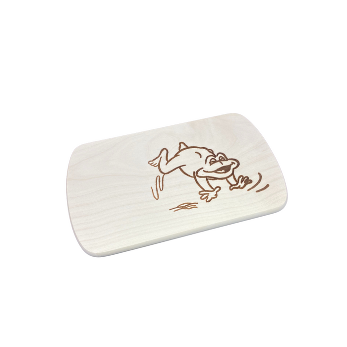 Frühstücksbrett Ahorn mit Motiv  Frosch 24x15 cm
