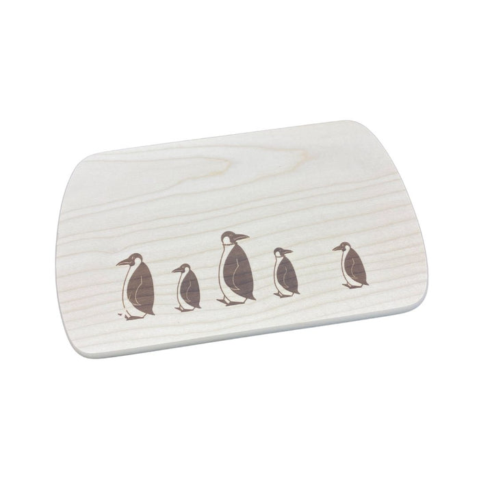 Frühstücksbrett Ahorn mit Motiv  Pinguine 24x15 cm