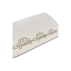 Die Holzwarenfabrik Frühstücksbrett Ahorn mit Motiv "Schildkröten" Detailansicht
