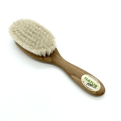 Baby-Haarbürste mit reinem, weichem Ziegenhaar ca.18,5 cm lang