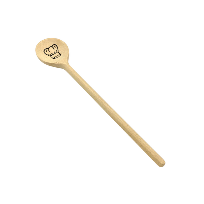 Kochlöffel mit Runder Kelle "Kochmütze" 28 cm lang