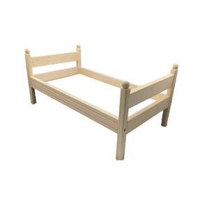 Die Holzwarenfabrik Puppenbett mit Bezug in blau oder rosa (44 cm) - Struktur