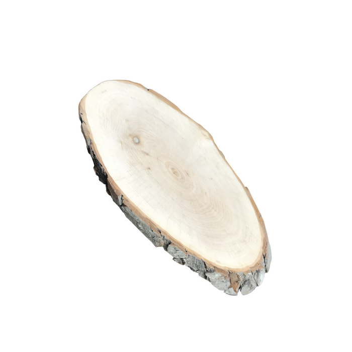 Rindenscheibe aus Erle oval, ca. 15-20 cm lang