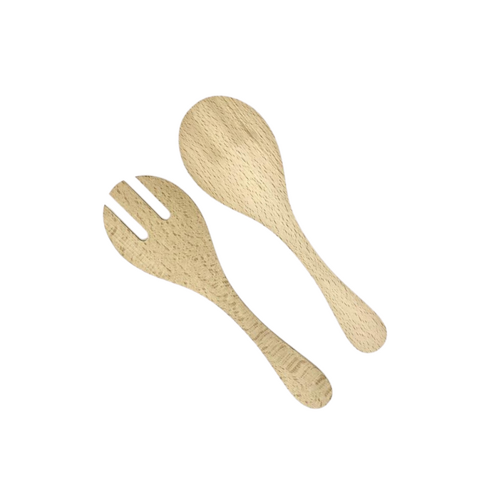 Salatbesteck aus Buche 26 cm