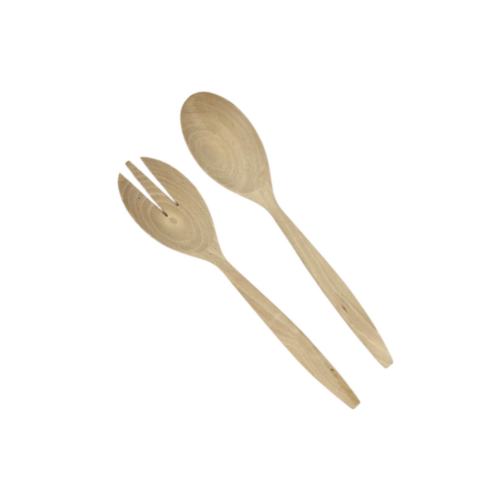 Salatbesteck aus Buche ca. 32 cm lang