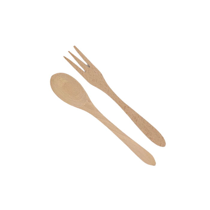 Salatbesteck aus Buche 26 cm