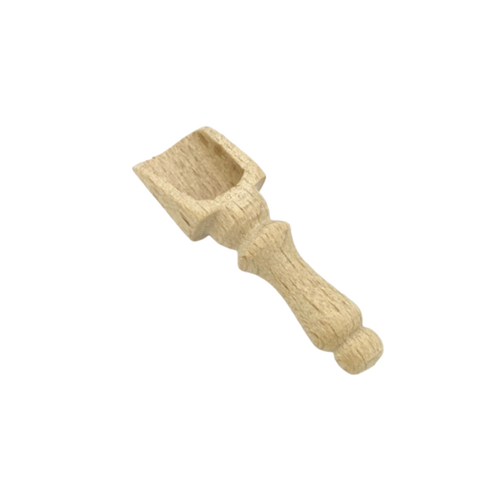 Salzschäufelchen aus Buche mit gedrehtem Stiel  5 cm