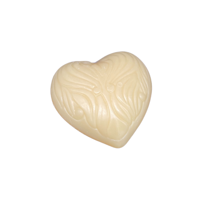 Schafmilchseife "Herz " weiß gemustert, cosmos organic zertifiziert 65 g