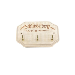 Die Holzwarenfabrik Schlüsselbrett, 3 Haken mit Schriftzug