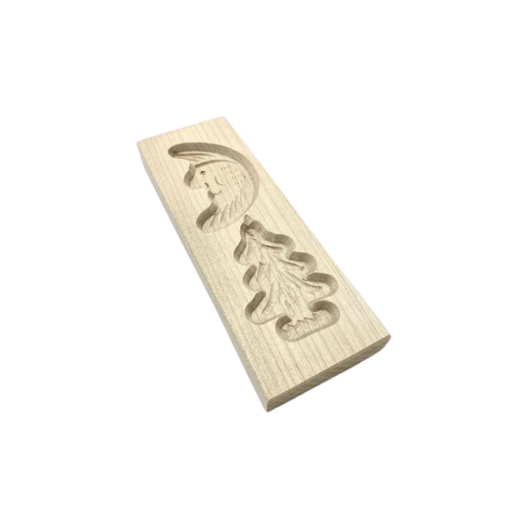 Spekulatiusform Mond und Tanne 17x6 cm